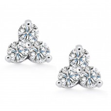 1.50 ct Ladies Round Cut Diamond Stud Earrings In Push Back 1.50 ct Ladies Round Cut Diamond Stud Earrings In Push Back